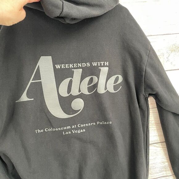 Adele Weekends with Adele Las Vegas Hoodie Sweatshirt Adult Size M Black - Picture 3 of 8